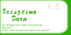 krisztina dara business card